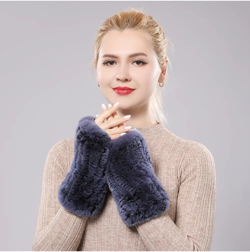 Guantes Sin Dedos con Diseño Elástico para Mujer | Ideal para Invierno