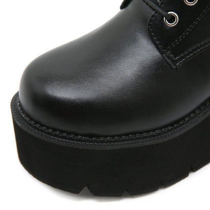 Botas Negras Con Cordones y Tacón Alto Para Mujer | Ideal Para Diferentes Ocasiones