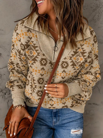 Jersey con Cuello de Cremallera para Mujer | Ideal para Otoño e Invierno