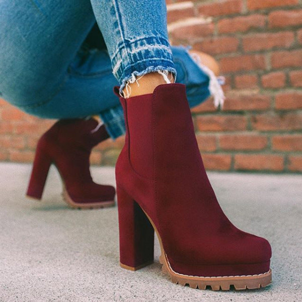 Botines Con Punta Redonda y Cierre Frontal Para Mujer | Ideal Para Uso Diario o al Aire Libre