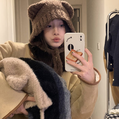 Gorro Tipo Beanie Con Diseño De Oso Para Adultos | Ideal Para Uso Diario En Temporadas Frías