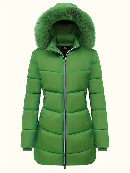 Abrigo Acolchado con Capucha y Bolsillos para Mujer | Ideal para Invierno y Entretiempo