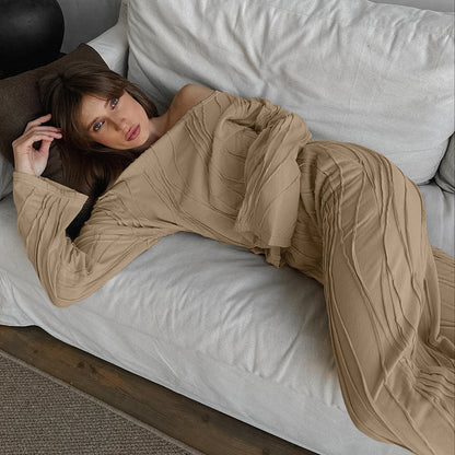 Conjunto De Dos Piezas con Top De Manga Larga y Pantalón Recto para Adultos | Ideal para Uso Diario