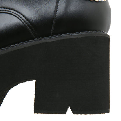 Botas Negras Con Cordones y Tacón Alto Para Mujer | Ideal Para Diferentes Ocasiones