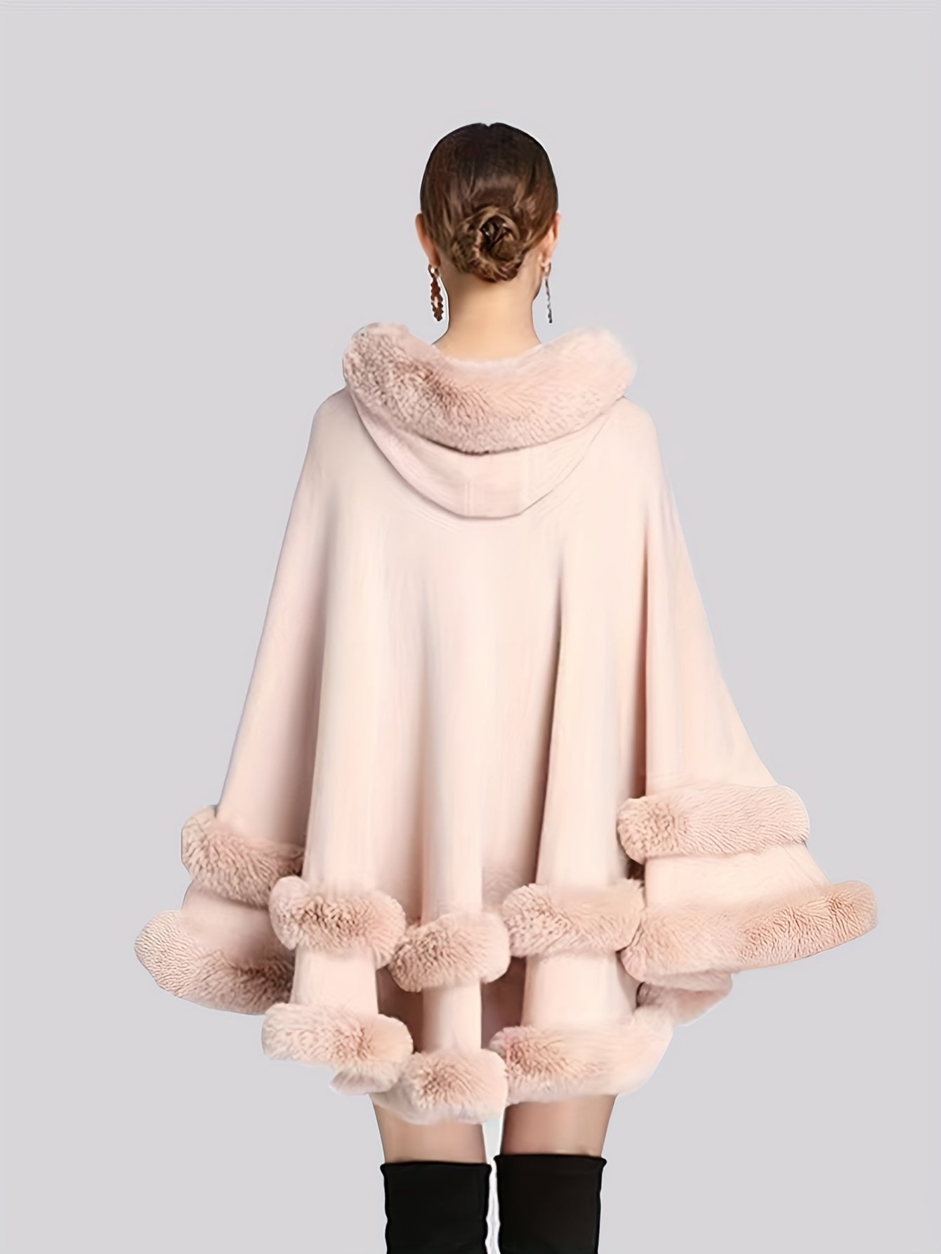 Capa-Mantón Oversize Con Capucha Para Mujer | Ideal Para Uso Diario En Otoño E Invierno