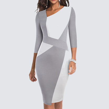 Vestido Lápiz con Estampado Patchwork Para Mujer | Ideal Para Eventos Profesionales y Salidas Sociales