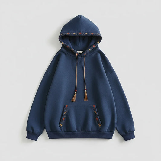 Sudadera Oversize Con Capucha y Bordado Frontal Para Mujer | Ideal Para Días Frescos