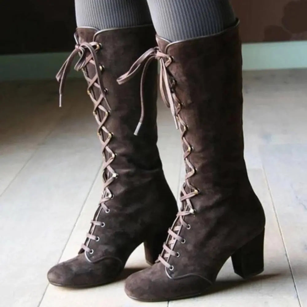 Botas Altas para Mujer con Detalle de Lazo | Ideal para Días Fríos