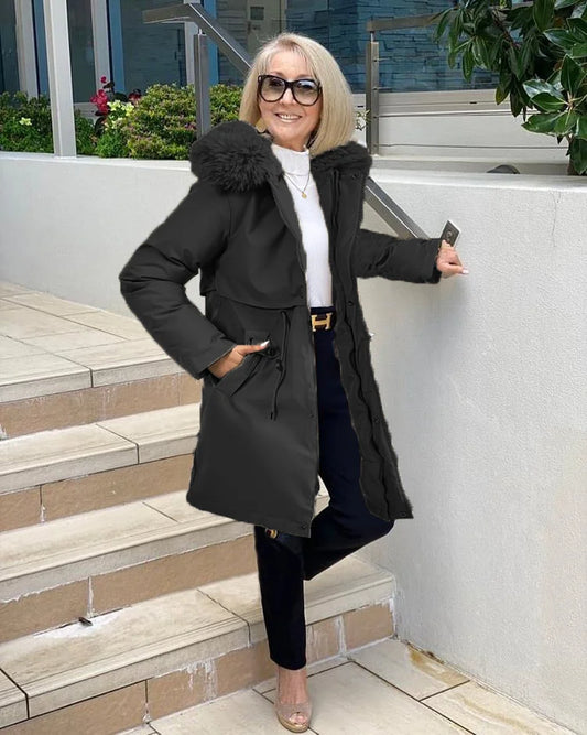 Manteco Largo con Cinturón para Mujer | Ideal para Uso Diario en Invierno