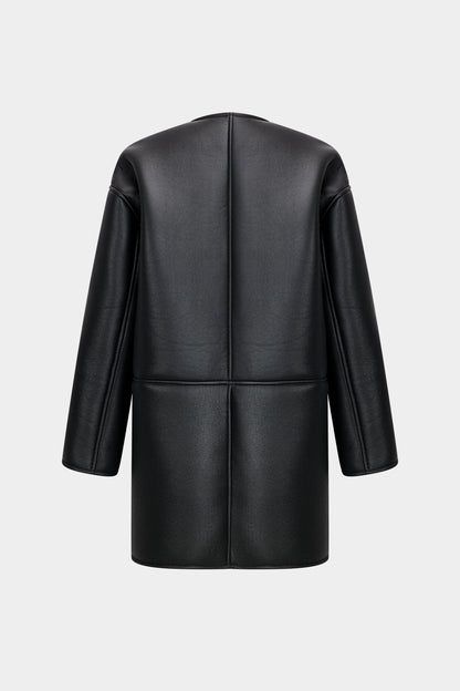 Abrigo Largo con Cierre de Cremallera y Bolsillos Frontales para Mujer | Ideal para Otoño e Invierno