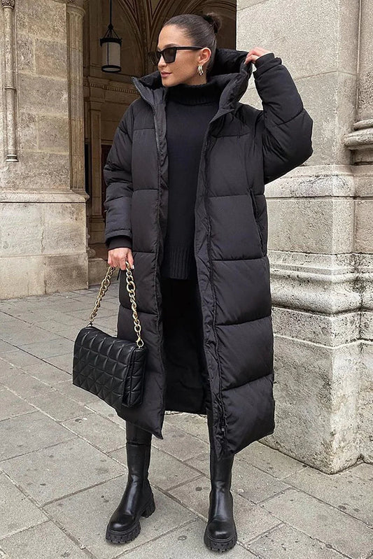 Abrigo Largo Acolchado con Capucha Integrada para Mujer | Ideal para Invierno