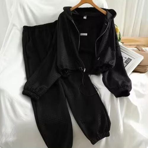 Conjunto De Tres Piezas con Sudadera con Capucha y Pantalón para Adultos | Ideal para Entrenamiento O Uso Diario