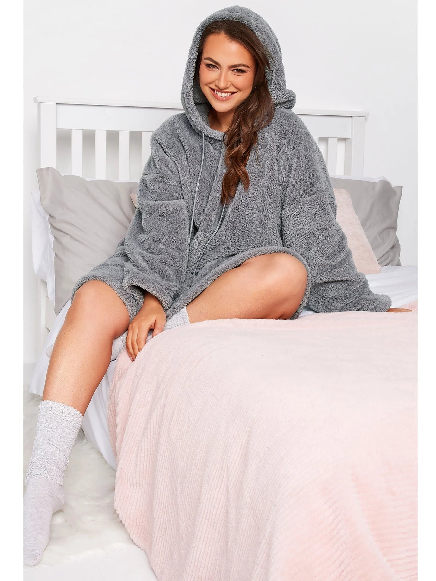 Vestido Sudadera Con Capucha Para Mujer Tallas Grandes | Ideal Para Otoño e Invierno