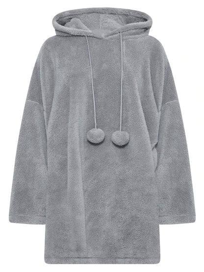 Vestido Sudadera Con Capucha Para Mujer Tallas Grandes | Ideal Para Otoño e Invierno