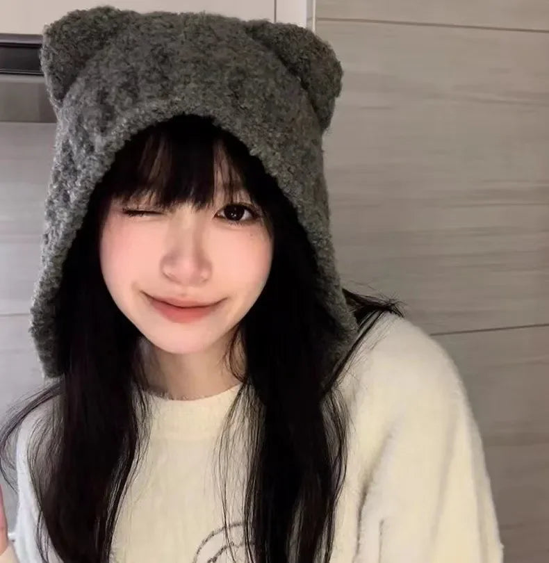 Gorro Tipo Beanie Con Diseño De Oso Para Adultos | Ideal Para Uso Diario En Temporadas Frías