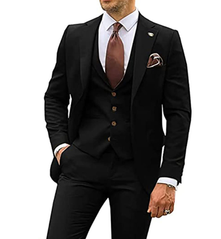 Conjunto De Traje Con Blazer, Pantalón Y Chaleco Para Hombre | Ideal Para Ocasiones Formales