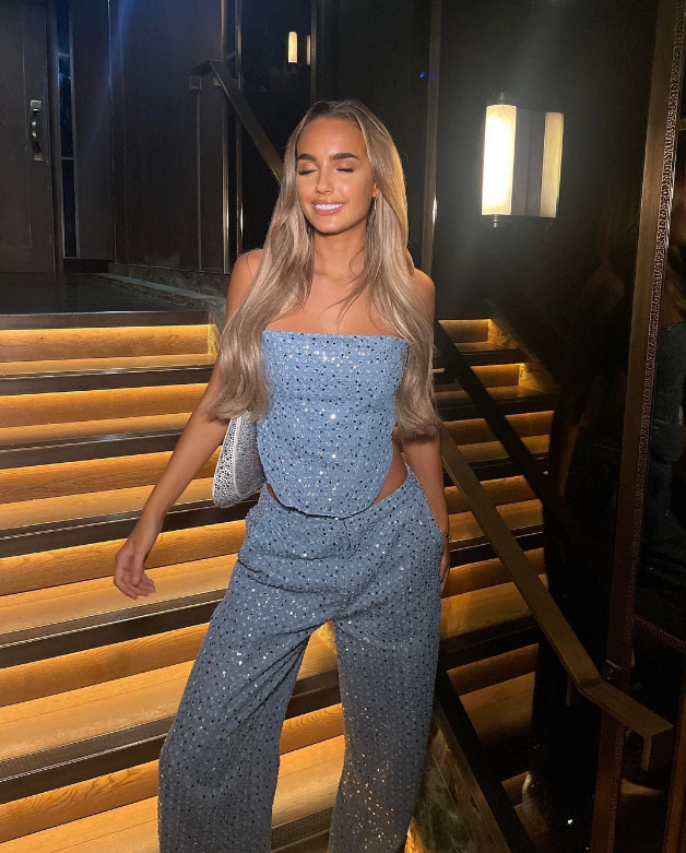 Conjunto De Dos Piezas Con Top Sin Tirantes Y Pantalón Recto Para Mujeres | Ideal Para Eventos De Noche