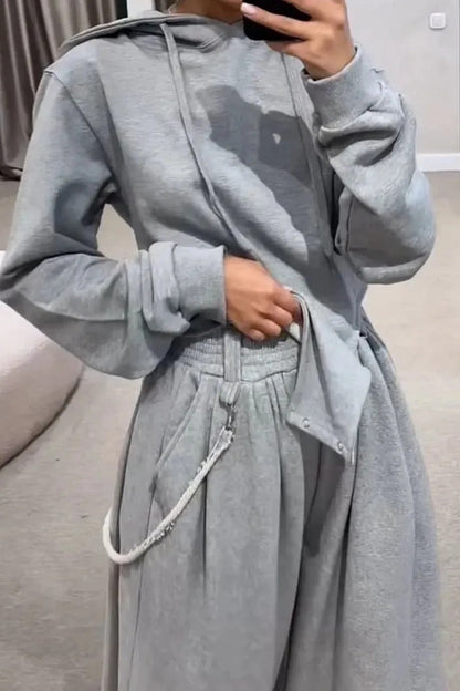 Conjunto De Dos Piezas con Sudadera con Capucha y Pantalón para Adultos | Ideal para Uso Diario O Descanso