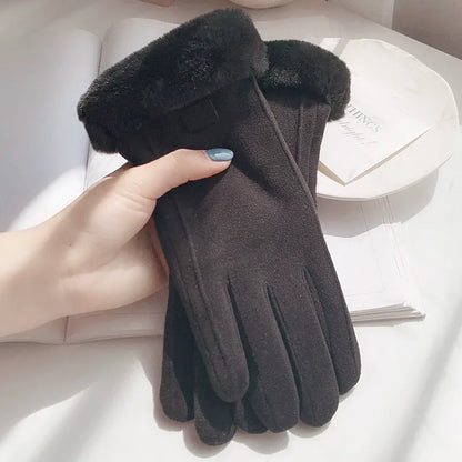 Guantes de Invierno con Detalle Decorativo para Adultos | Ideal para Uso Diario en Temporada Fría