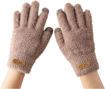 Guantes Táctiles con Puño Elástico para Adultos | Ideal para Uso en Invierno
