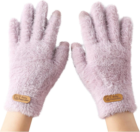 Guantes Táctiles con Puño Elástico para Adultos | Ideal para Uso en Invierno