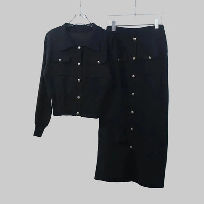 Conjunto De Blazer y Falda con Corte Clásico para Mujer | Ideal para Oficina y Ocasiones Formales