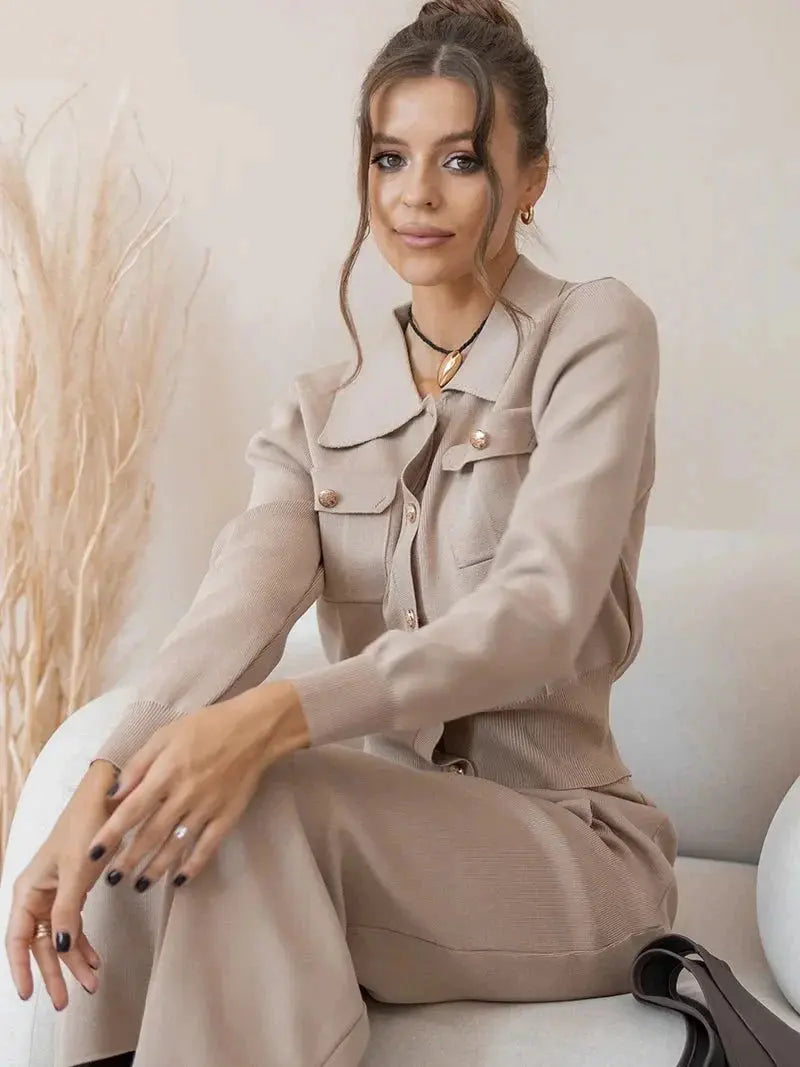 Conjunto De Blazer y Falda con Corte Clásico para Mujer | Ideal para Oficina y Ocasiones Formales