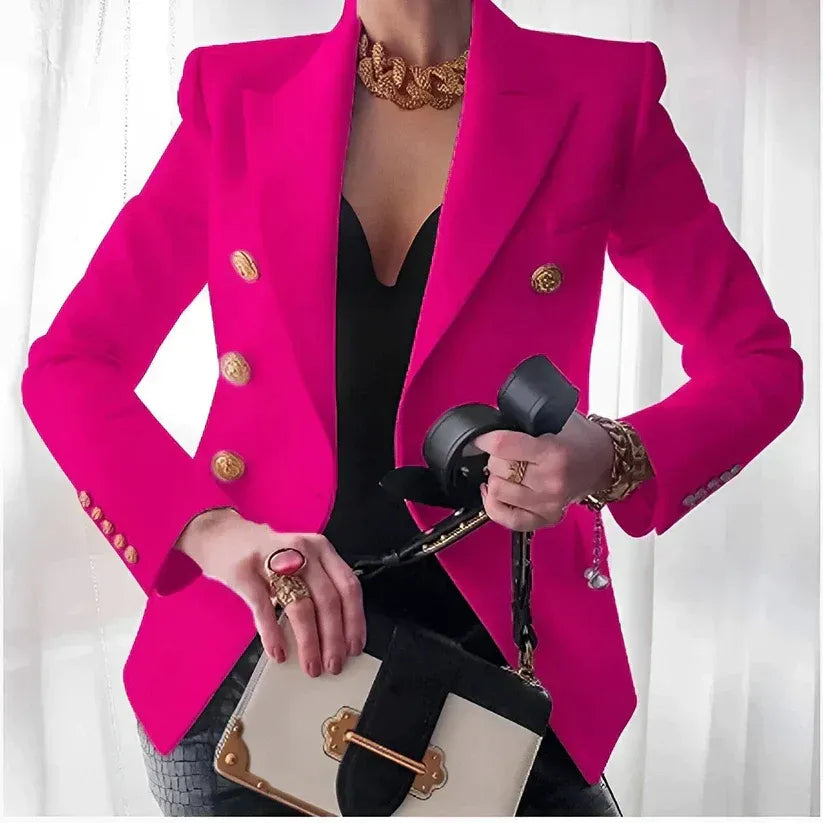 Blazer con Corte Estructurado y Cierre de Botones para Mujer | Ideal para Oficina o Uso Diario