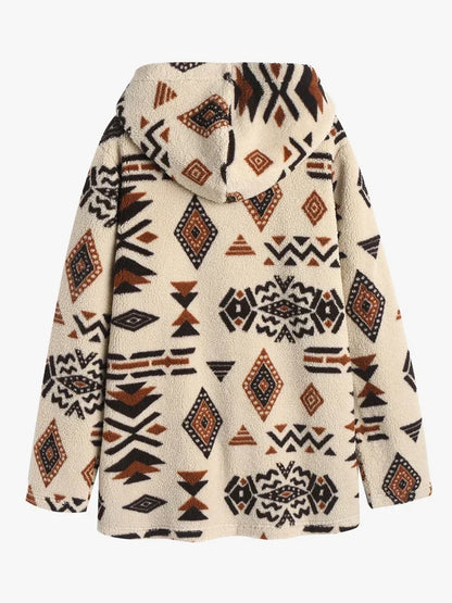 Cardigan Largo con Motivo Geométrico para Mujer | Ideal para Uso Diario en Invierno