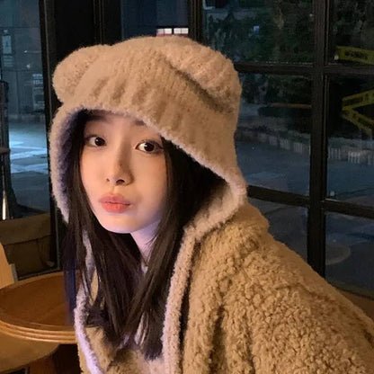 Gorro Tipo Beanie Con Diseño De Oso Para Adultos | Ideal Para Uso Diario En Temporadas Frías