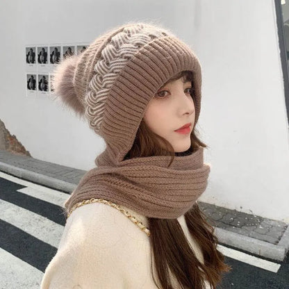 Conjunto de Gorro y Bufanda con Talla Extensible para Mujer | Ideal para Actividades de Invierno