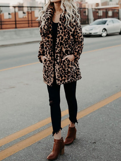 Chaqueta De Invierno Con Estampado Leopardo Para Mujer | Ideal Para Uso Diario En Exteriores