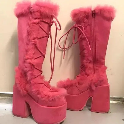 Botas De Invierno Con Cuña y Diseño De Cobertura Interior Para Mujer | Ideal Para Clima Frío