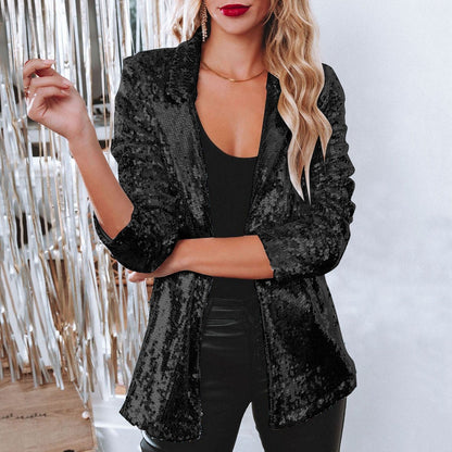 Blazer con Diseño De Paillettes para Mujer | Ideal para Eventos