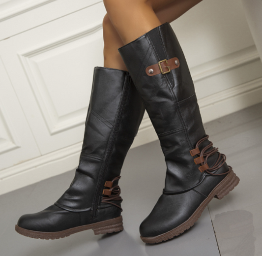 Botas Hasta La Rodilla Con Diseño Clásico Para Mujer | Ideal Para Otoño E Invierno