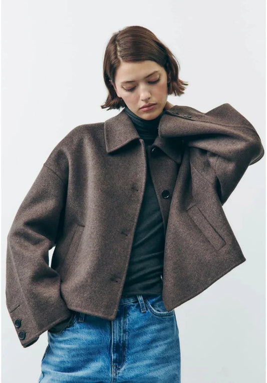Chaqueta Larga Con Corte Amplio Para Mujer | Ideal Para La Temporada Fría