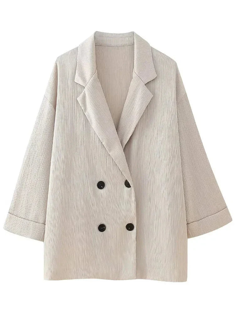 Conjunto De Dos Piezas con Blazer De Doble Botonadura y Pantalón para Adultos | Ideal para Oficina O Uso Diario