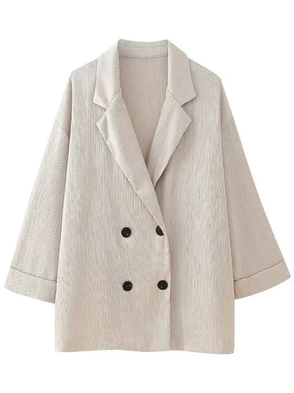 Conjunto De Dos Piezas con Blazer De Doble Botonadura y Pantalón para Adultos | Ideal para Oficina O Uso Diario