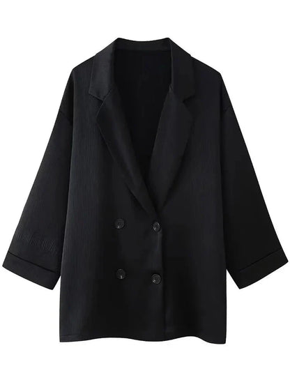 Conjunto De Dos Piezas con Blazer De Doble Botonadura y Pantalón para Adultos | Ideal para Oficina O Uso Diario