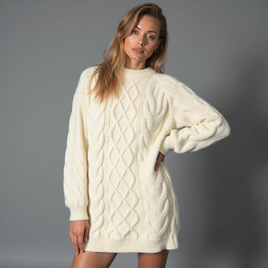 Jersey De Cuello Redondo Para Mujer Con Corte Recto | Ideal Para Uso Diario En Invierno