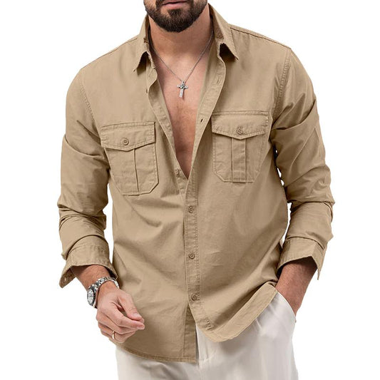 Camisa Cargo con Bolsillos Integrados para Hombres | Ideal para Uso Diario