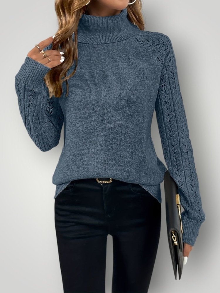 Jersey de Punto con Corte Ajustado y Cuello Redondo para Mujer | Ideal para Uso Diario