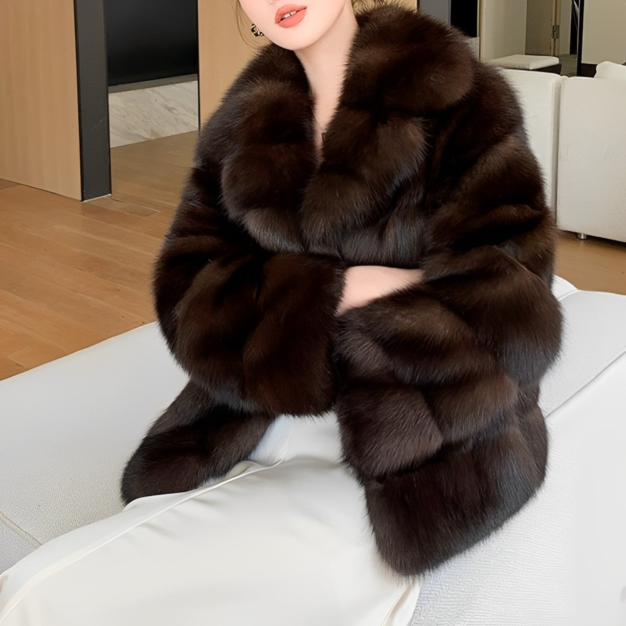 Abrigo Largo con Cuello Clásico para Mujer | Ideal para la Temporada Invernal