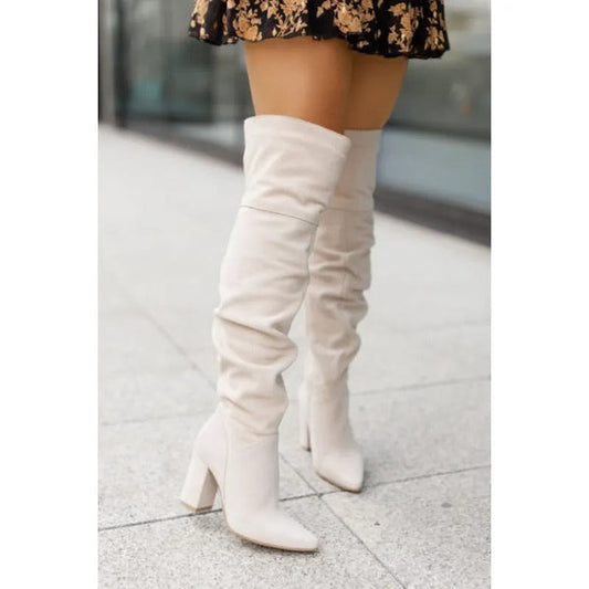 Botas De Tacón Altas Tipo Overknee para Mujer con Diseño Funcional | Ideal para Uso Diario