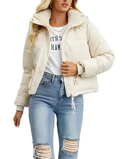 Doudoune Acolchada con Capucha para Mujer | Ideal para La Temporada Fría