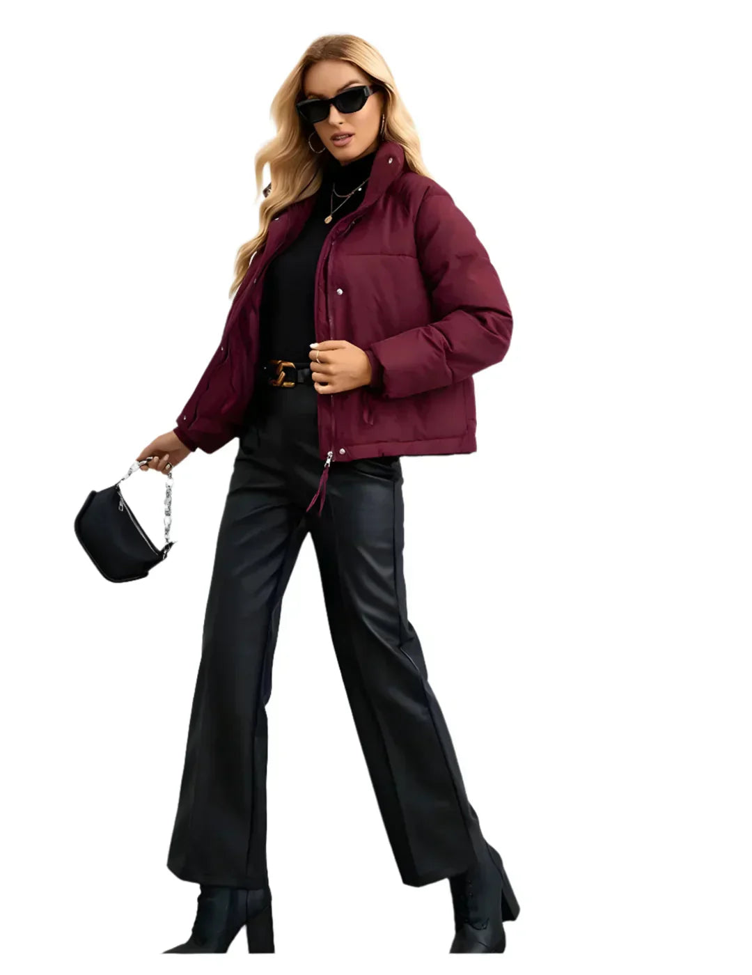 Doudoune Acolchada con Capucha para Mujer | Ideal para La Temporada Fría