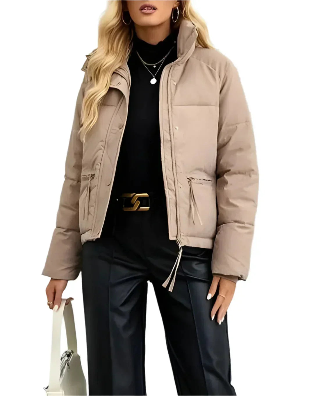 Doudoune Acolchada con Capucha para Mujer | Ideal para La Temporada Fría