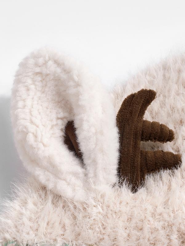 Gorro Con Diseño De Reno Convertible En Bolsa Para Adultos | Ideal Para Eventos Navideños