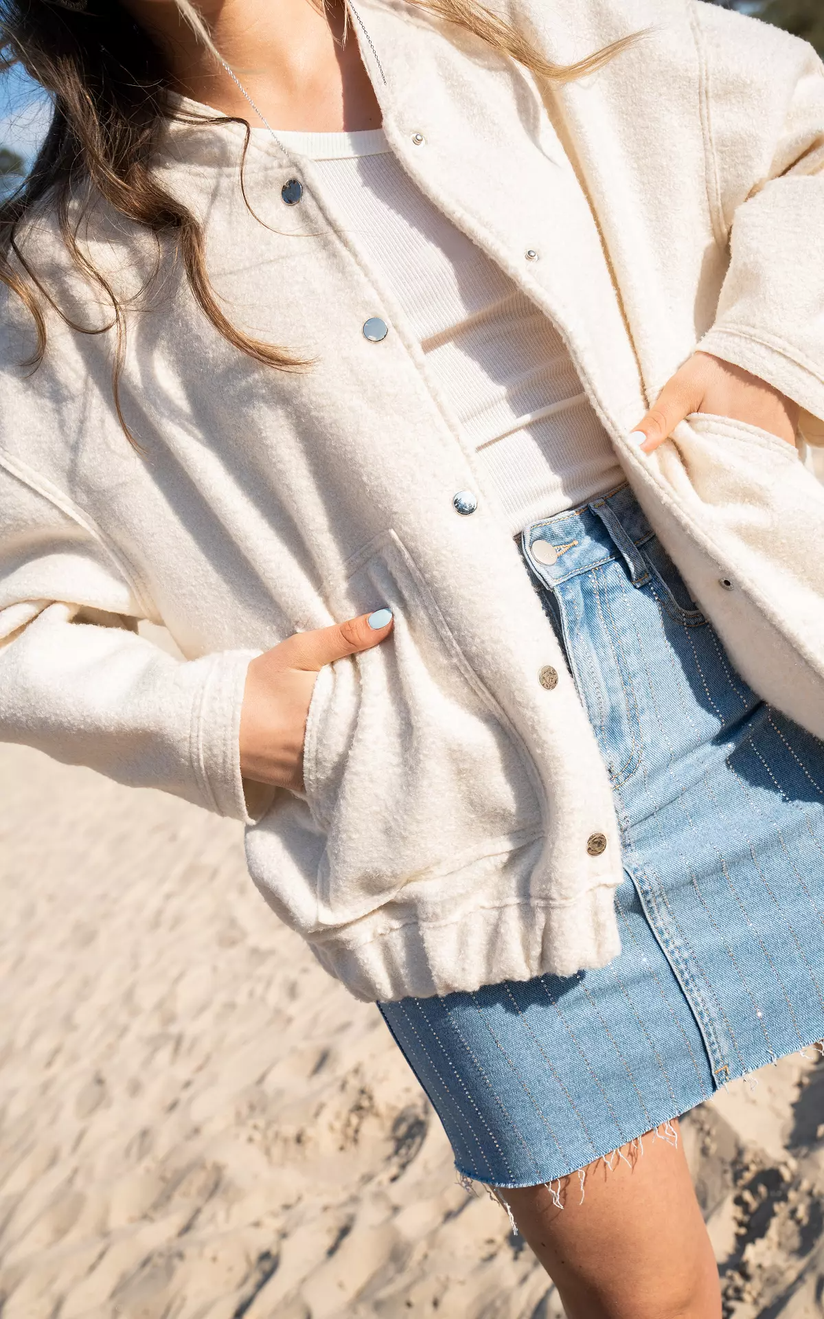 Cazadora Bomber Con Corte Oversize Para Adultos | Ideal Para Media Estación