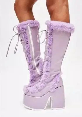 Botas De Invierno Con Cuña y Diseño De Cobertura Interior Para Mujer | Ideal Para Clima Frío